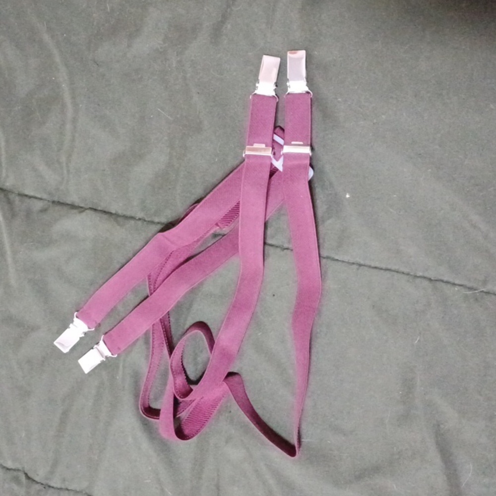 3/4 inch (2 cms) width Braces (suspenders). Oxblood